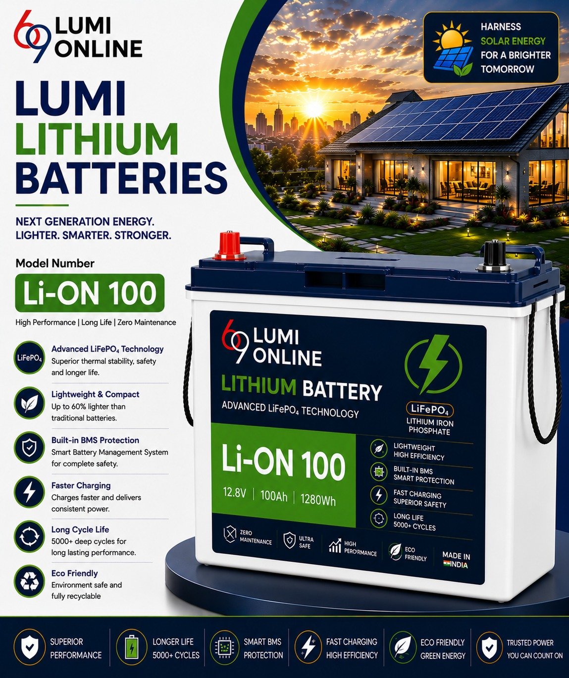Li-ON 100 Lithium Inverter Battery
