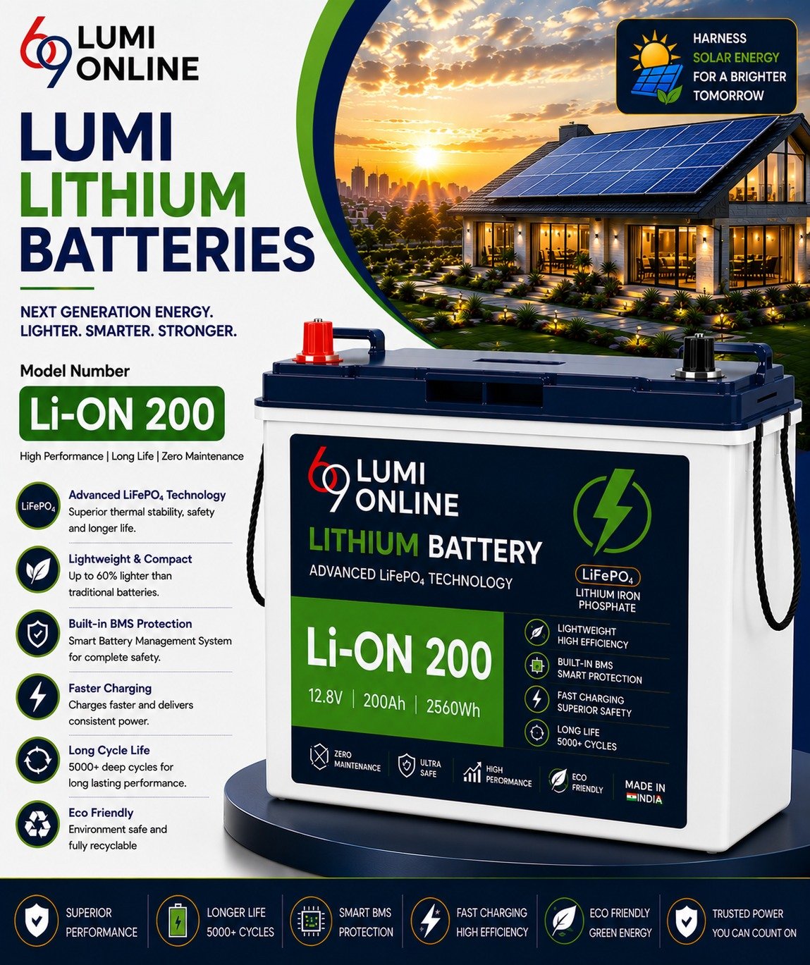 Li-ON 200 Lithium Inverter Battery