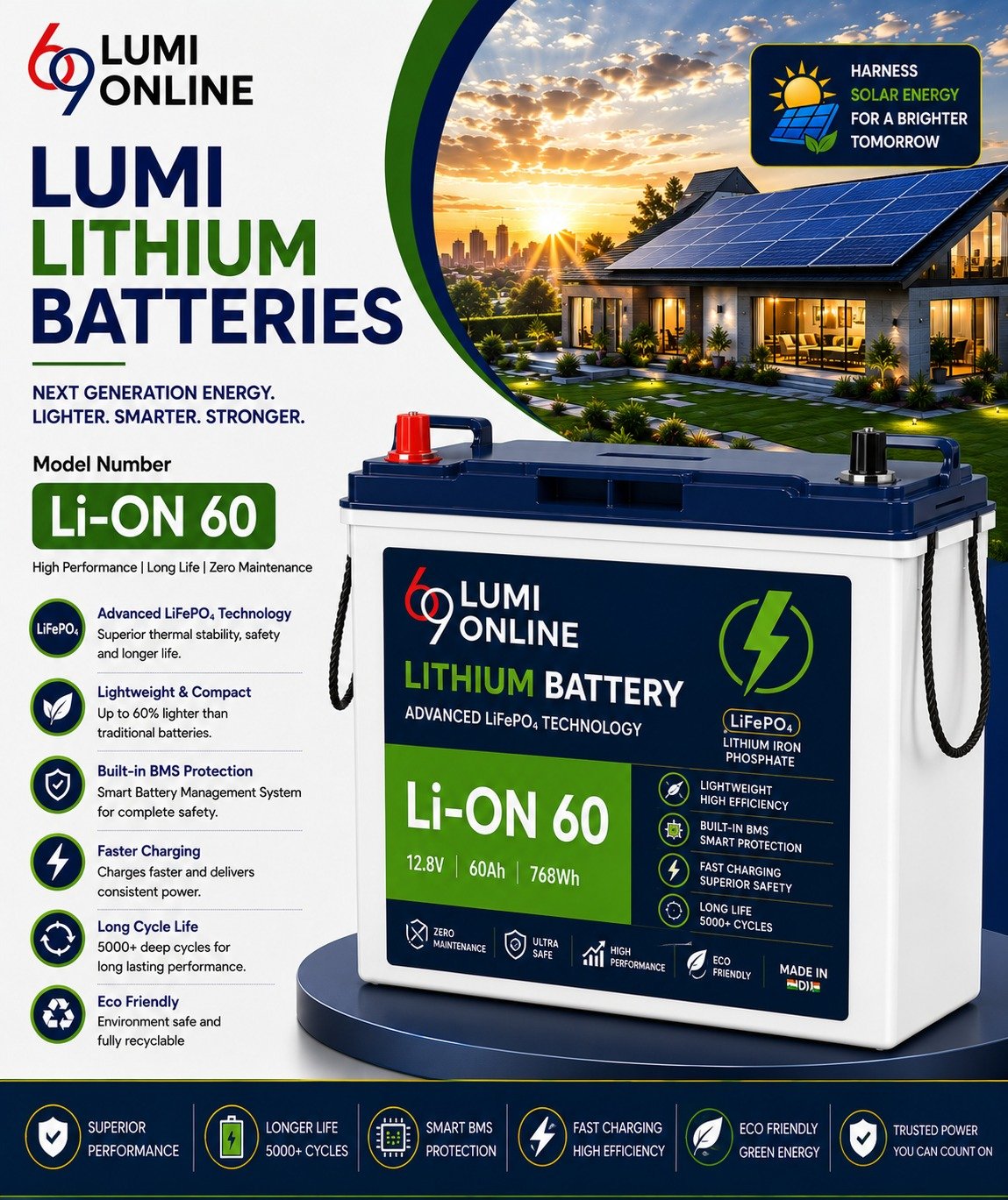 Li-ON 60 Lithium Inverter Battery
