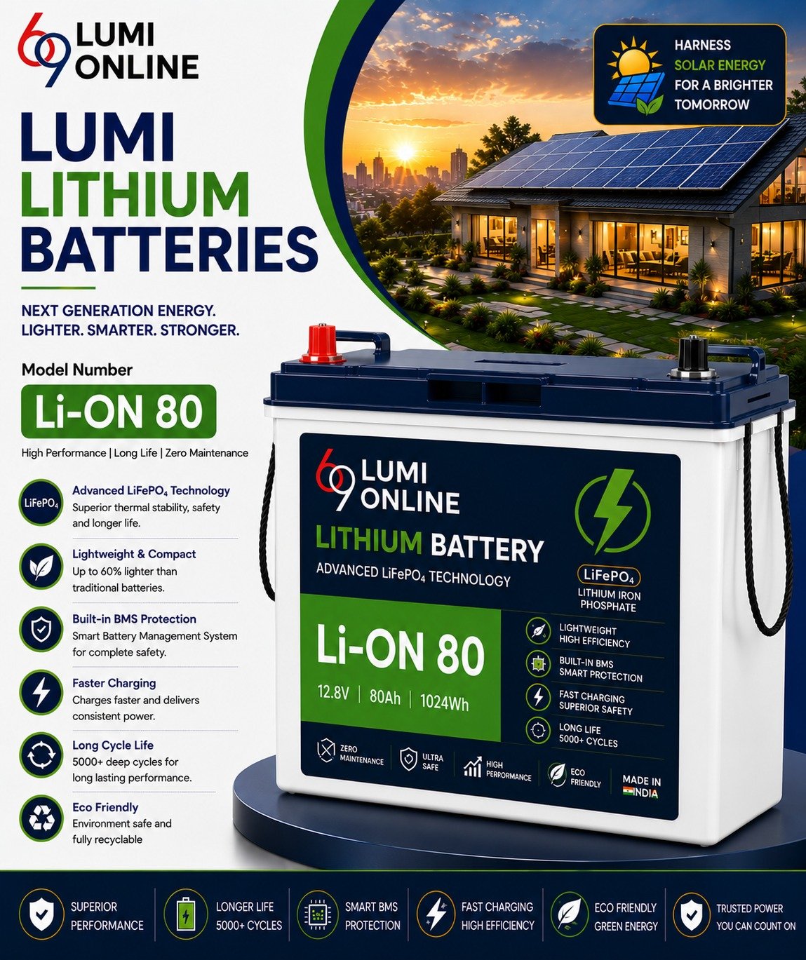 Li-ON 80 Lithium Inverter Battery